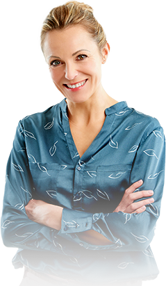 Woman smiling, arms crossed